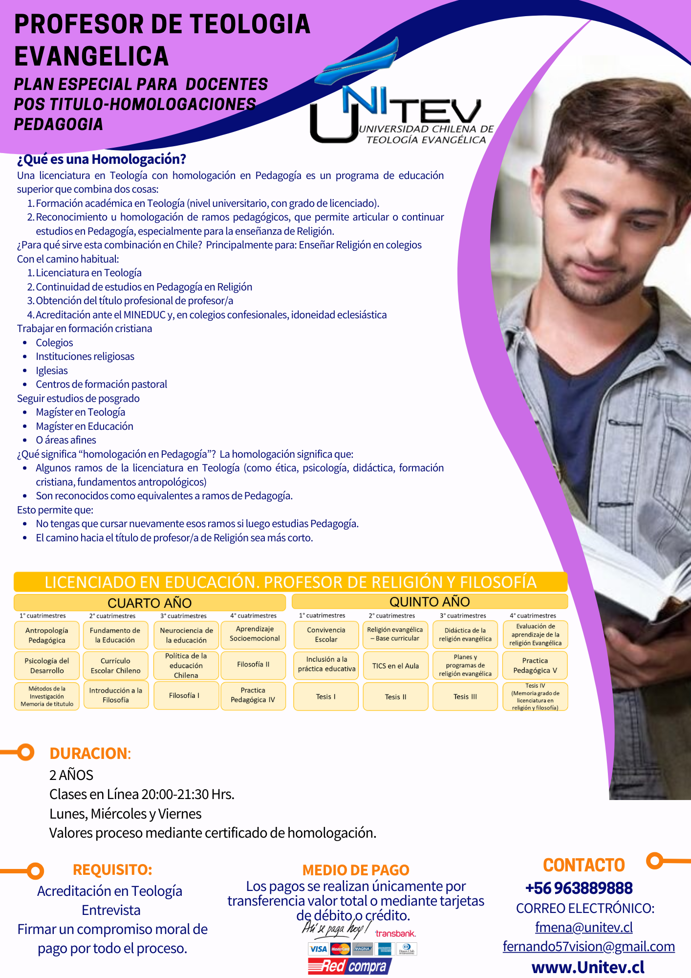 Homologaciones para Profesor de Pedagogía